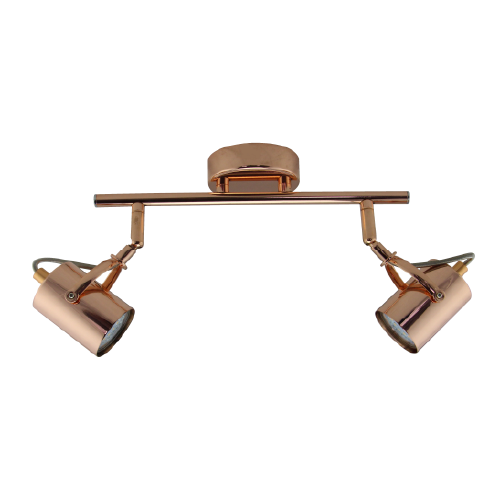 Aplique 2 luces GU10 cobre brillante